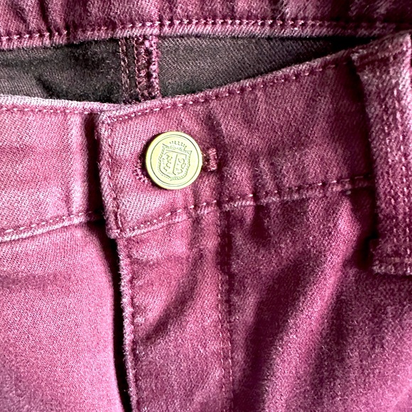 TALBOTS HIGH WAIST ANKLE MAROON JEGGINGS. SIZE 10. - Picture 3 of 6